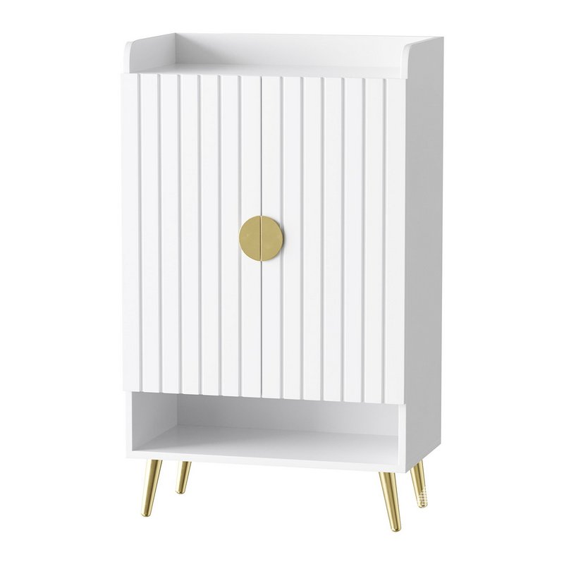 Yellar Nordic Entryway White Shoe Storagel - Image 1