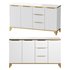 White Sideboard with Tempered Glass - Thumbnail 1