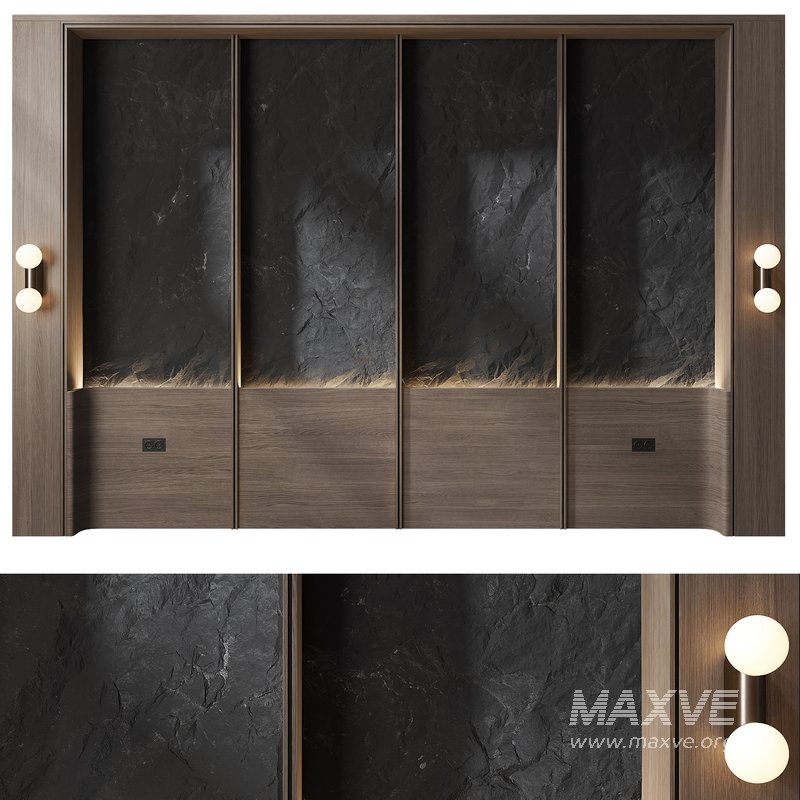 Headboard Wall Panel & Lyra Wall Twin Decor - Image 1