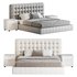 White Upholstered Panel Bed - Thumbnail 1