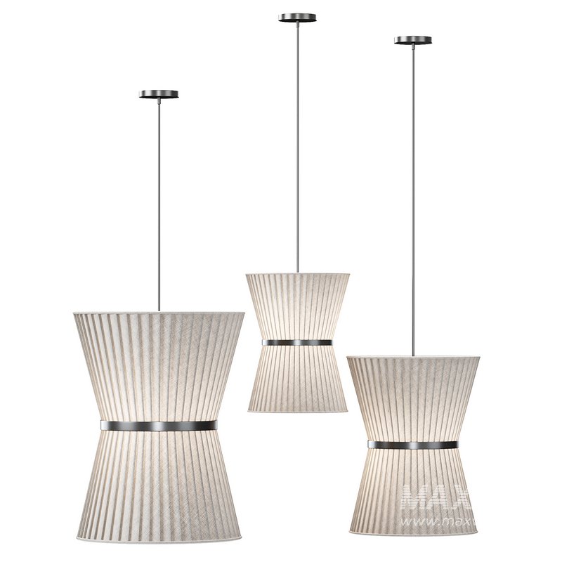 Japanese Fabric Pendant Light - Image 1