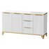 White Sideboard with Tempered Glass - Thumbnail 4