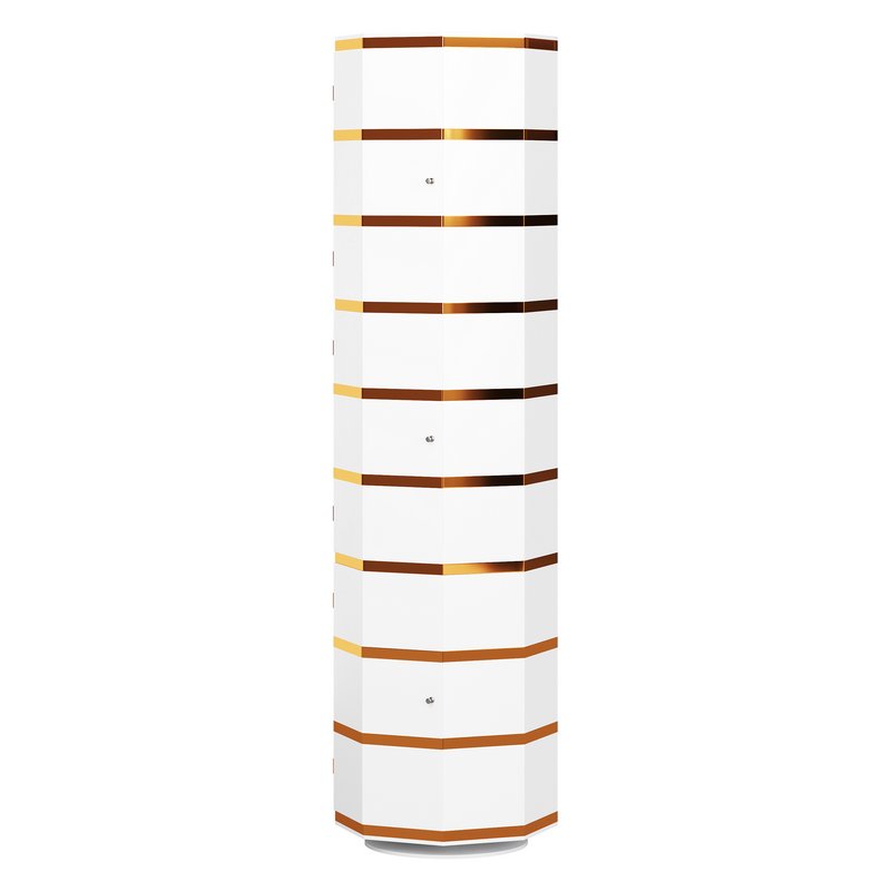 White Swivel Rotating Shoe Rack - Image 4