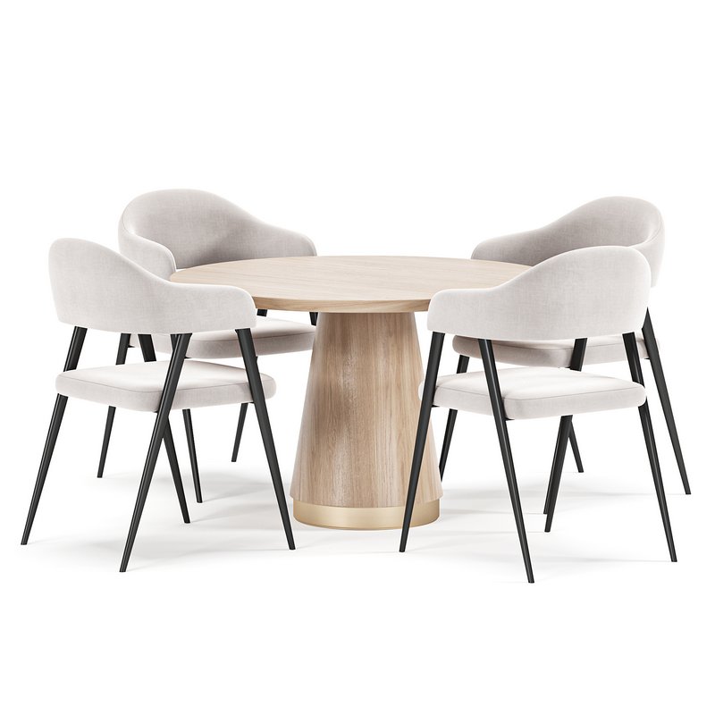 Olga table,Twin chair, Dining set - Image 3