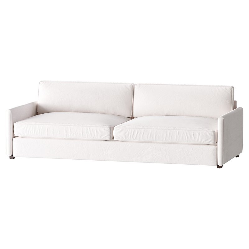 WHITE PERFORMANCE FABRIC SOFA - Image 3