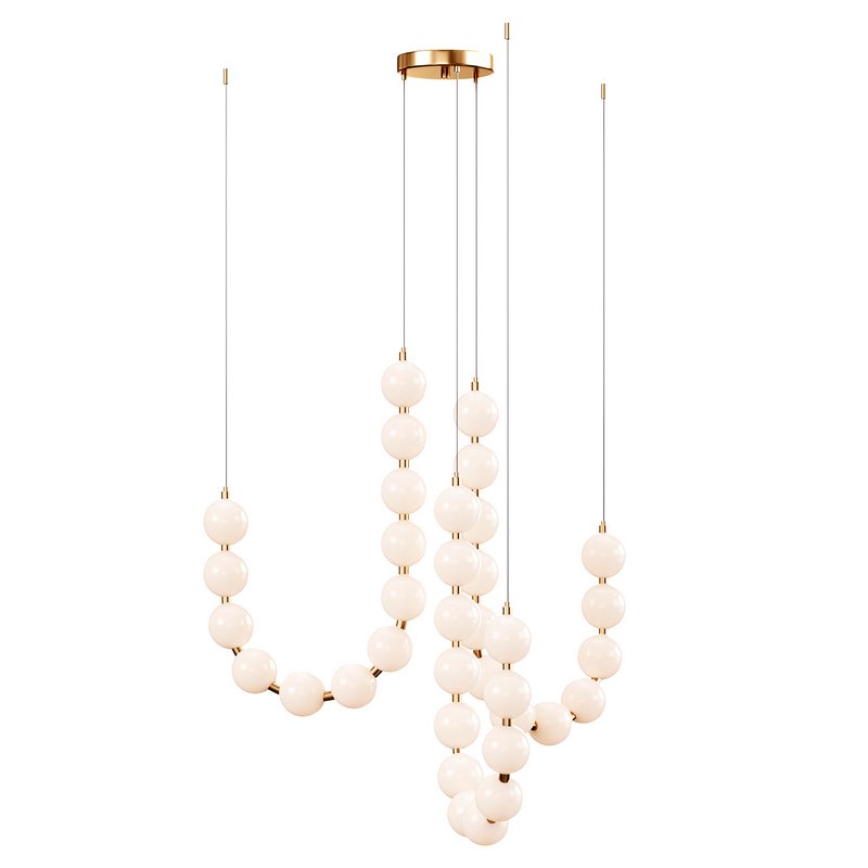 Glass Pearl Necklace Chandelier - Image 1