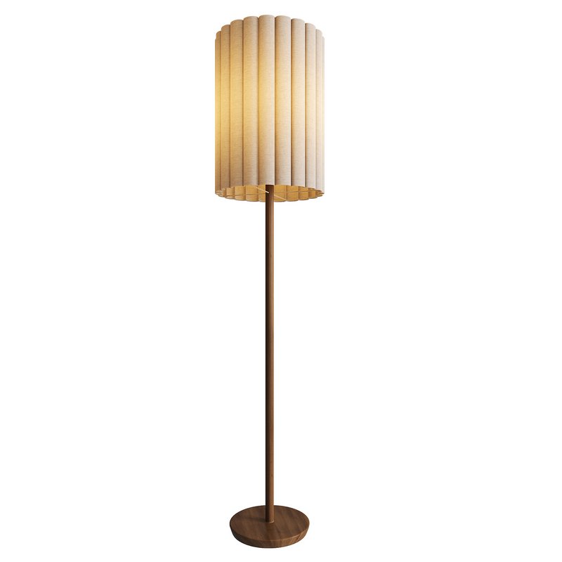 Folia Walnut Wood Floor Lamp - Image 2