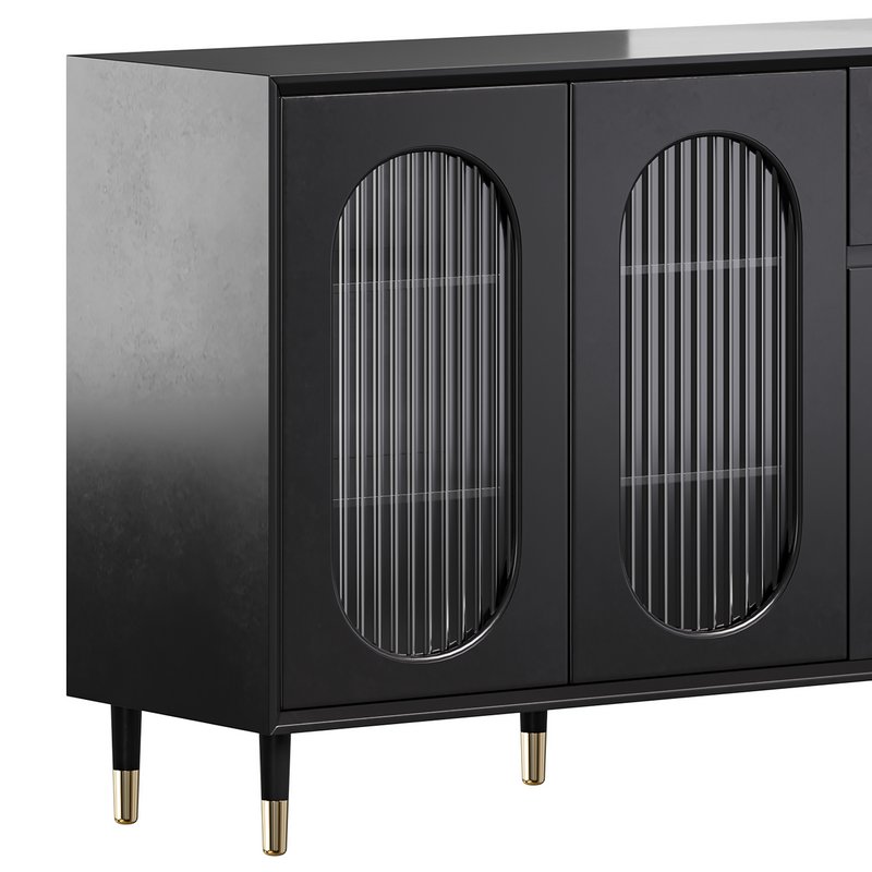 Wood Glam Sideboard Credenza 2 - Image 2