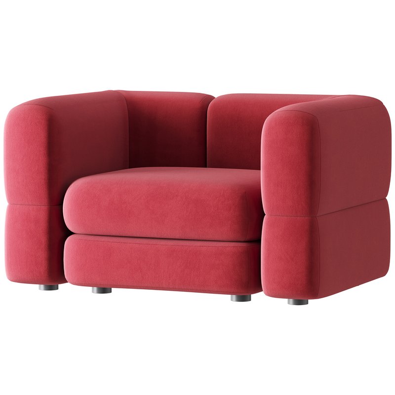 Armchair Brera Velor Cherry - Image 2