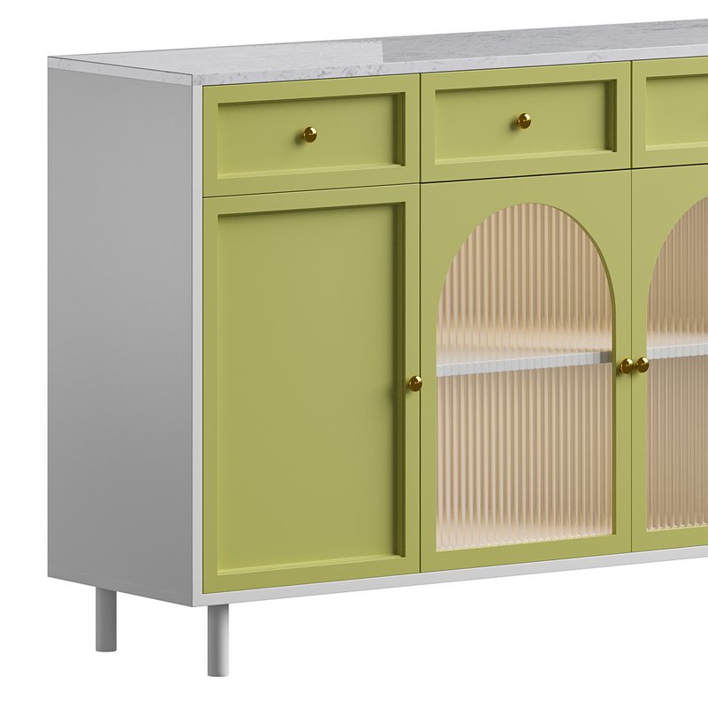 Contemporary Wooden Sideboard Credenza - Image 1