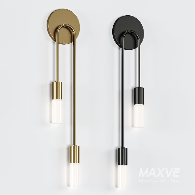 Modern Mid Century Brass Wall Sconces - Image 5