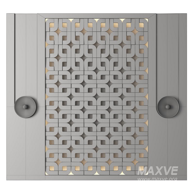 Decorative Wall with Concentric Light 02 - Image 2