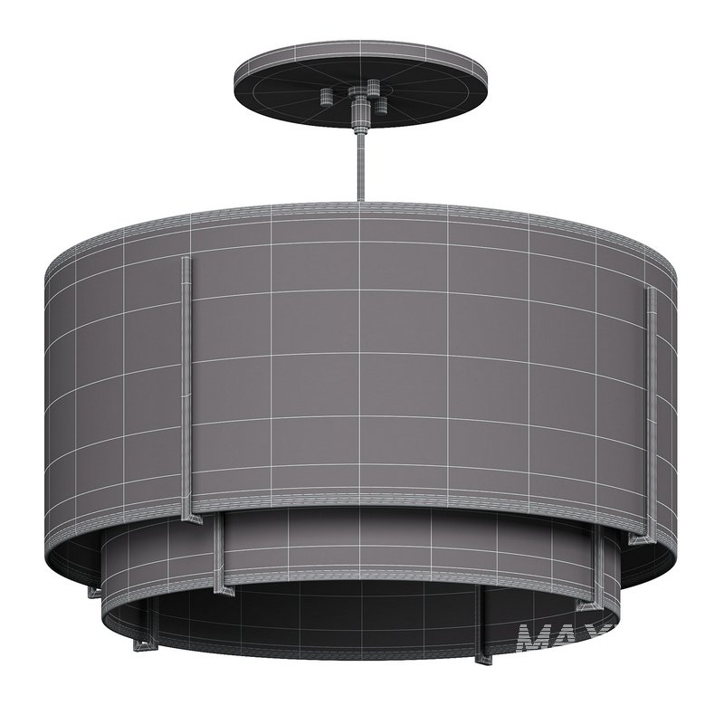 Exos Small Double Shade Semi Flush - Image 2