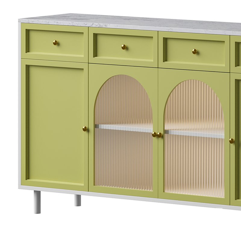 Contemporary Wooden Sideboard Credenza - Image 3