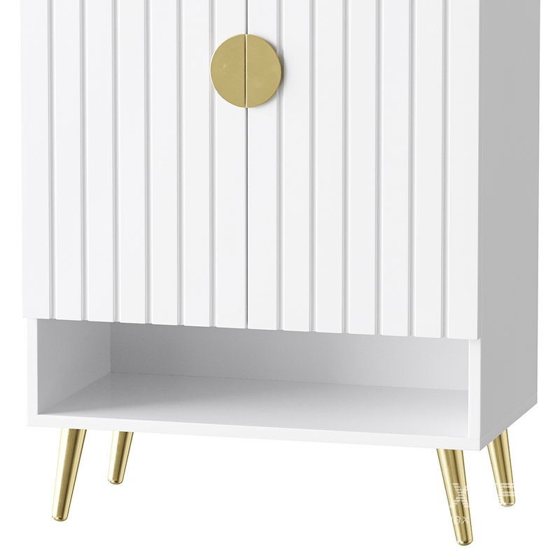 Yellar Nordic Entryway White Shoe Storagel - Image 3