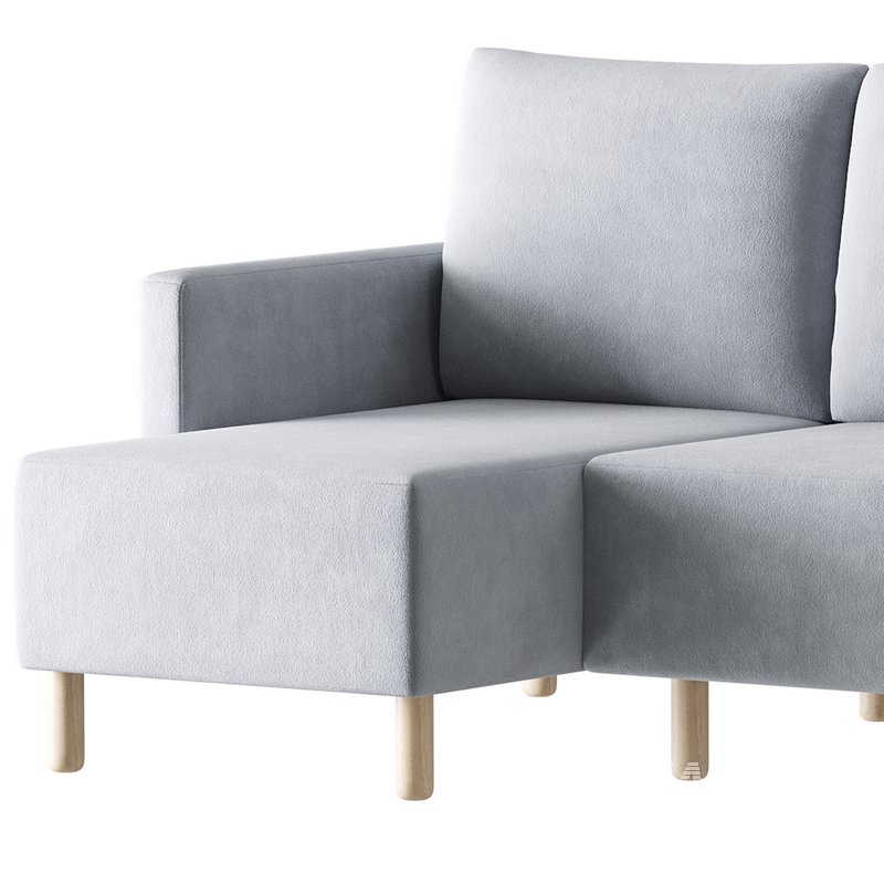 Corner sofa Beller Textile Yellow - Image 2