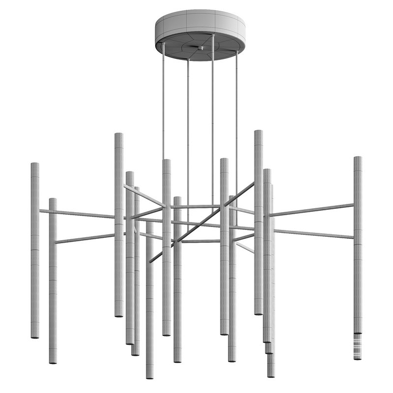 Metal Tubular Chandelier - Image 2