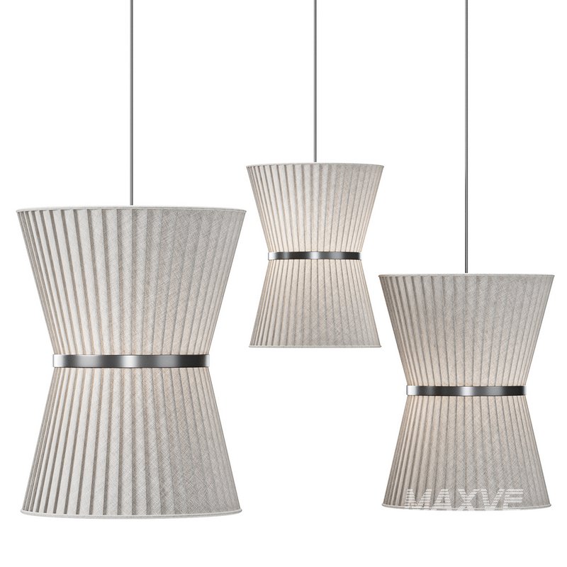Japanese Fabric Pendant Light - Image 4