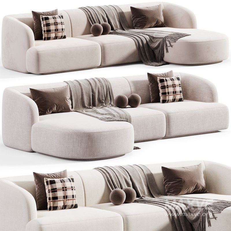 3.5 zitshoekbank Miley links velvet - Image 3