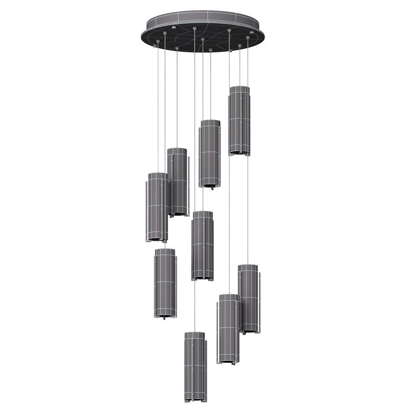 Exos Glass 9 Light Pendant - Image 4