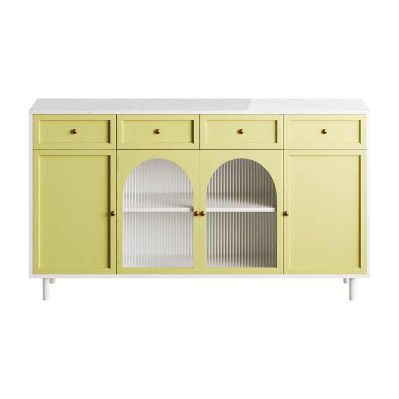 Contemporary Wooden Sideboard Credenza - Image 2