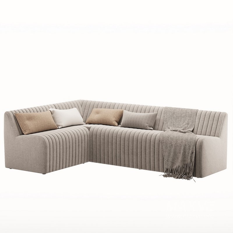 Augustine Dining Banquette L Shape Orly Natural - Image 2