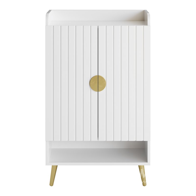 Yellar Nordic Entryway White Shoe Storagel - Image 4