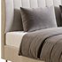 Wooden Non-Adjustable White Upholstered Modern Bed - Thumbnail 5