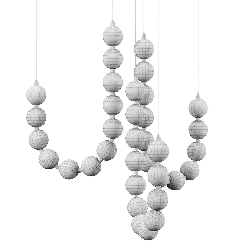 Glass Pearl Necklace Chandelier - Image 5