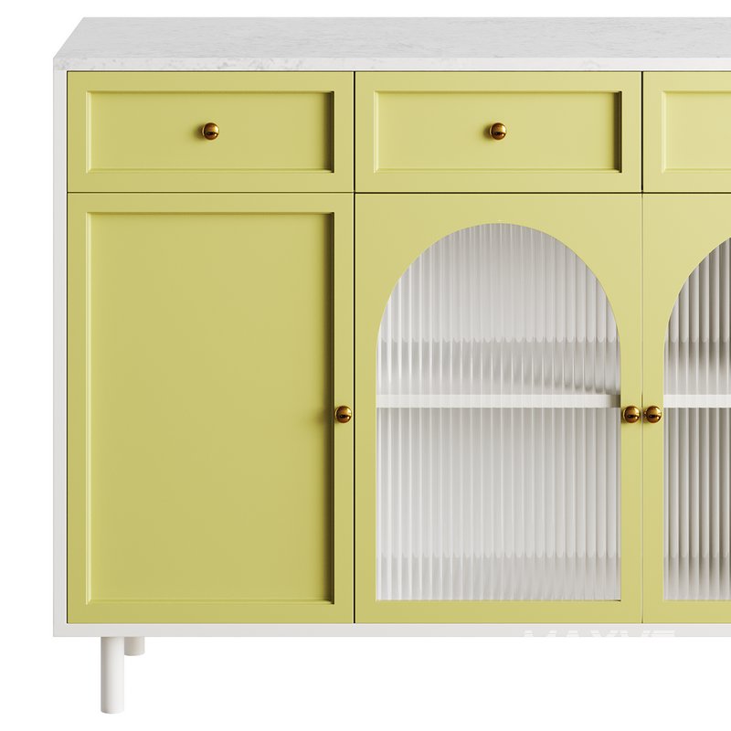 Contemporary Wooden Sideboard Credenza - Image 4