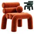KRABBI Chair, Beige Velvet Accent Chair - Thumbnail 3