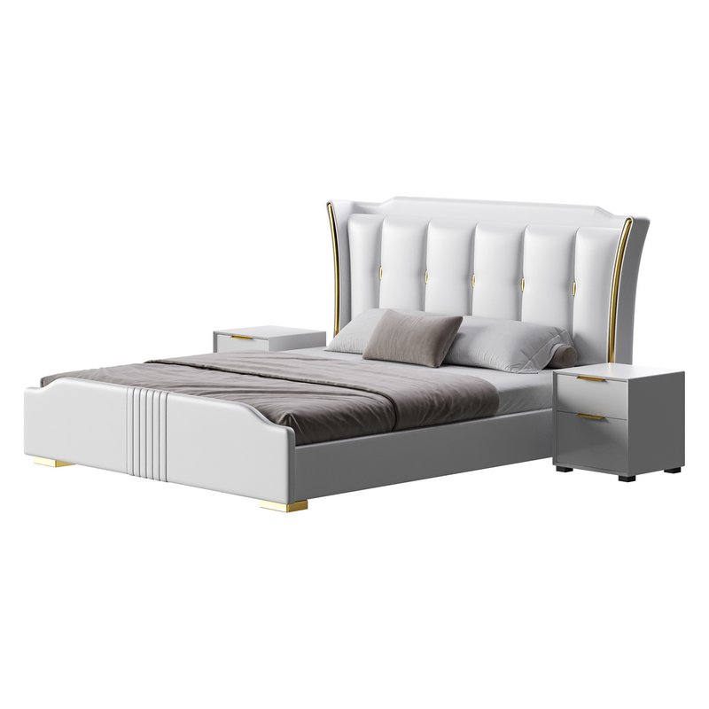 Wide Victorian Wingback Bed - Image 5