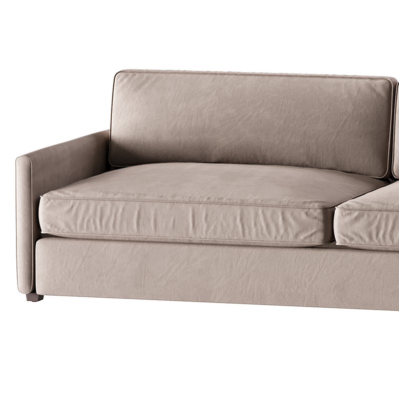 WHITE PERFORMANCE FABRIC SOFA - Image 5