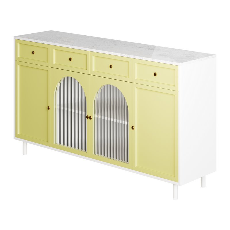 Contemporary Wooden Sideboard Credenza - Image 5
