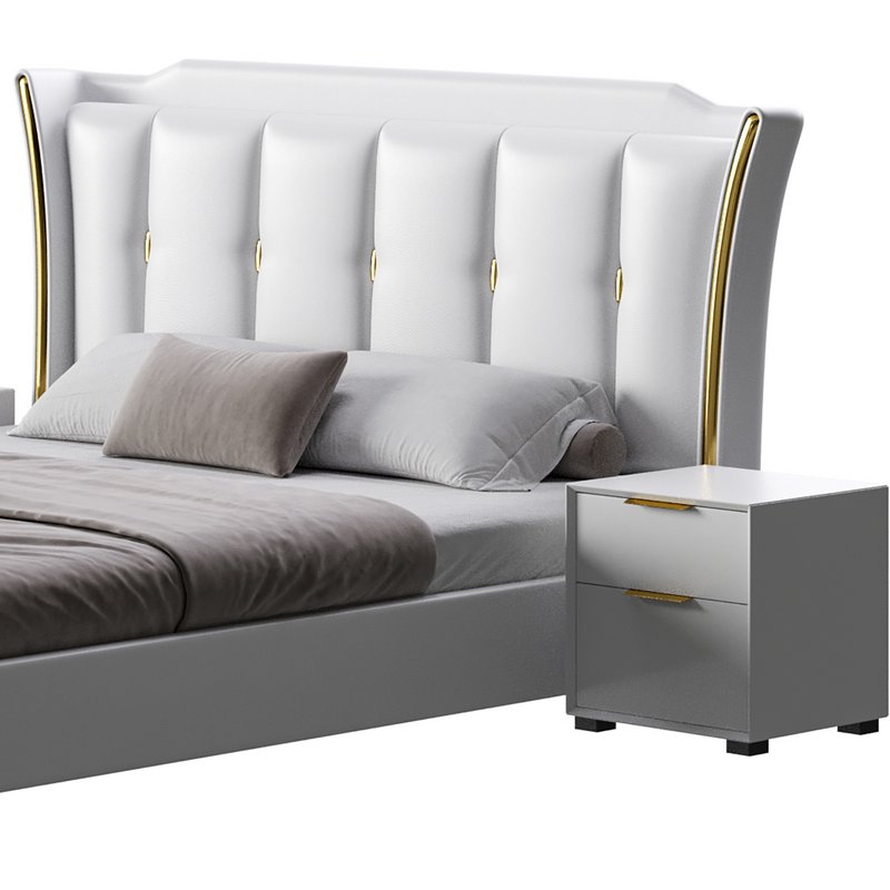 Wide Victorian Wingback Bed - Image 7