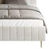 Wooden Non-Adjustable White Upholstered Modern Bed - Thumbnail 8