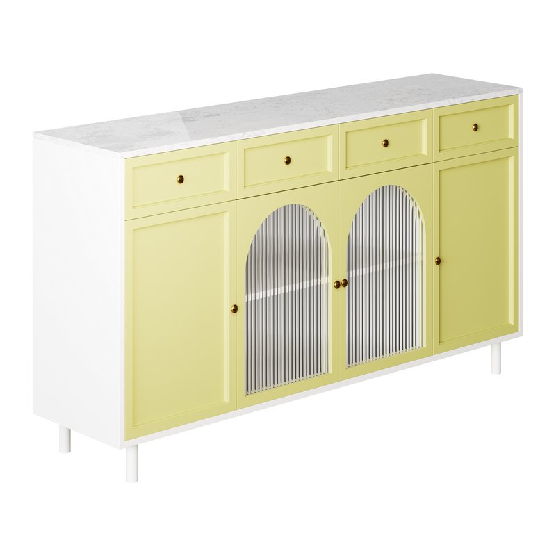 Contemporary Wooden Sideboard Credenza - Image 6