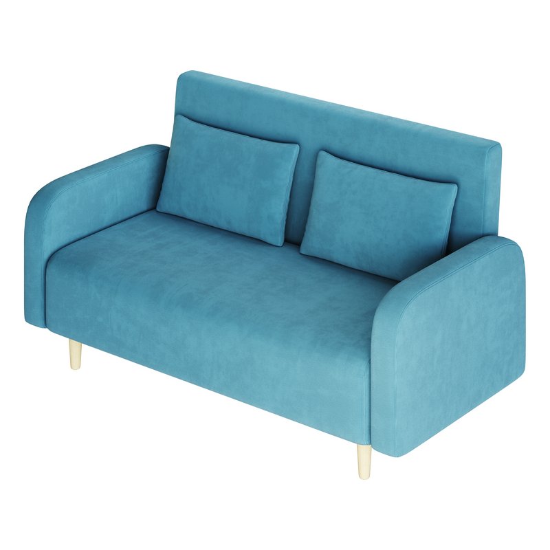Contemporary Seats 2 Solid Color Sofa - Image 7