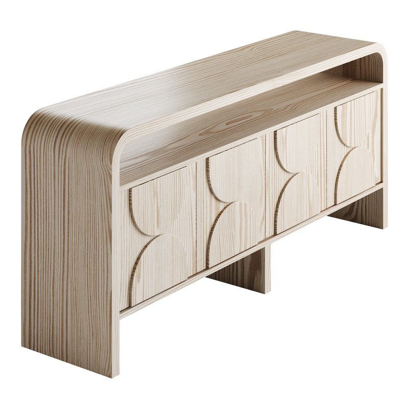 Wood Sideboard Buffet Japandi - Image 8