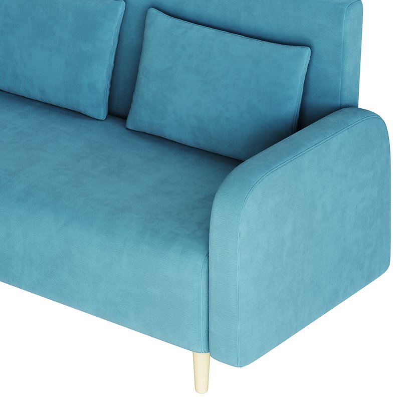 Contemporary Seats 2 Solid Color Sofa - Image 8