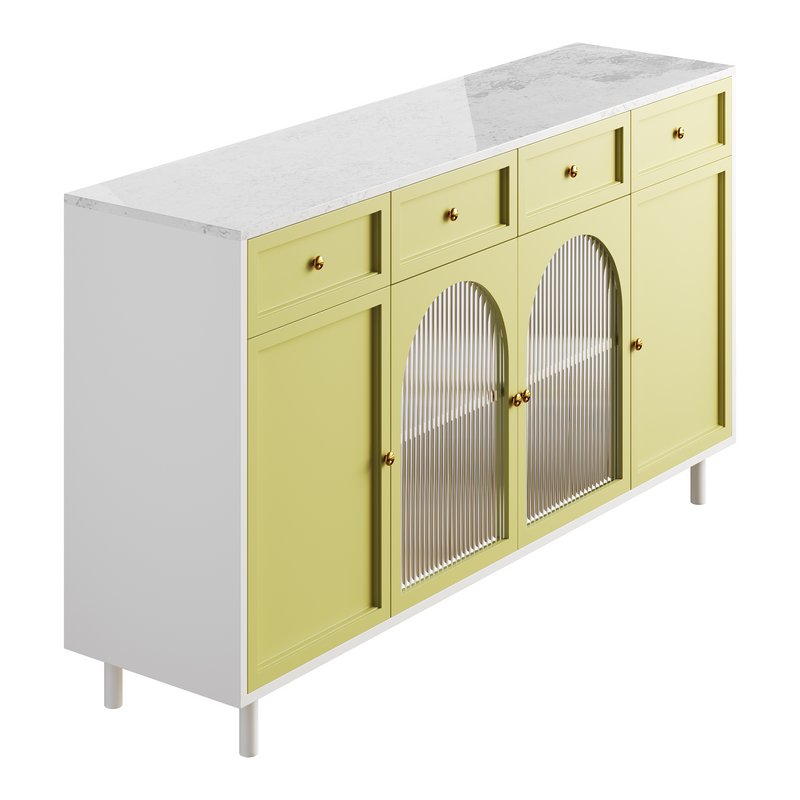 Contemporary Wooden Sideboard Credenza - Image 7