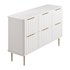 White Bedroom Dresser for Storage in Gold - Thumbnail 8