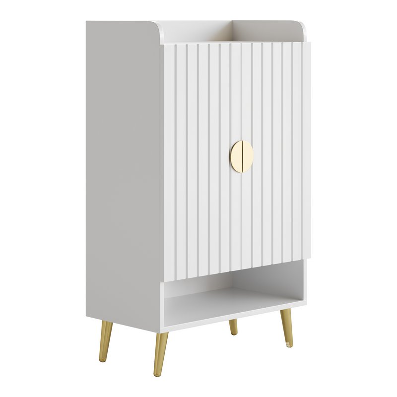 Yellar Nordic Entryway White Shoe Storagel - Image 9