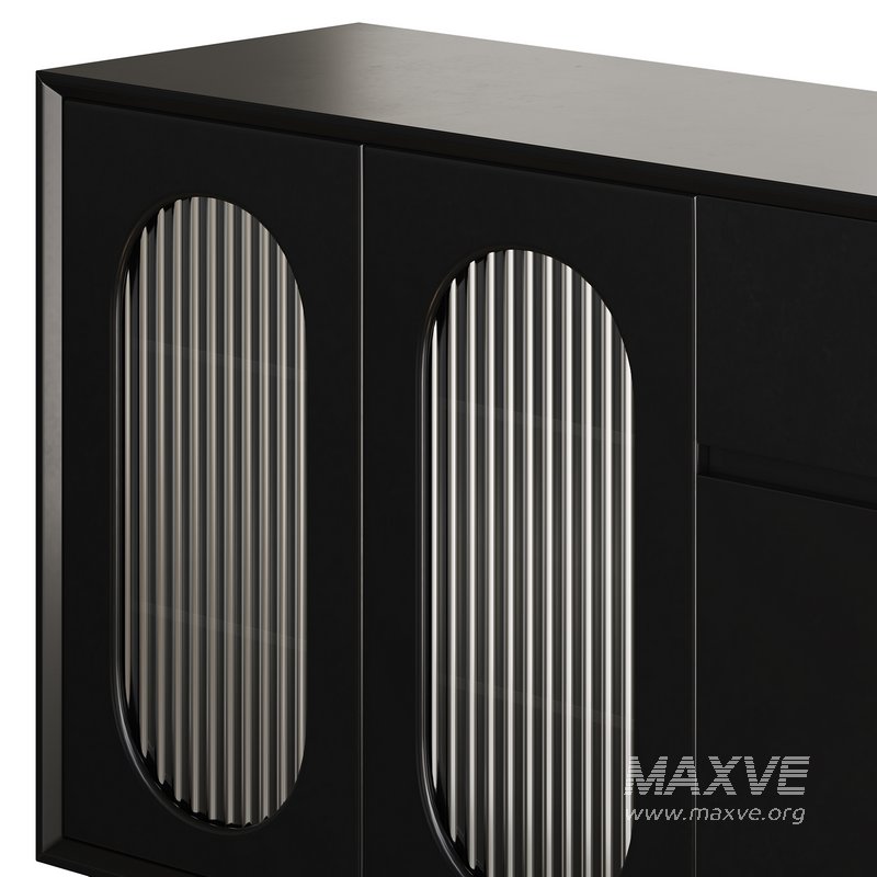 Wood Glam Sideboard Credenza 2 - Image 9