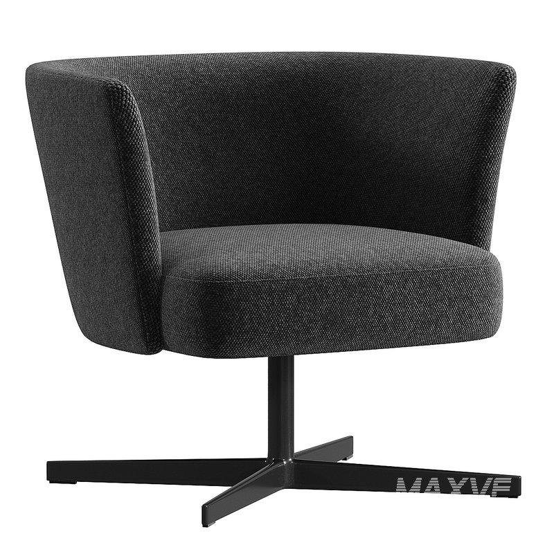VELOUR Easy chair with spoke base By La Cividina - Image 1