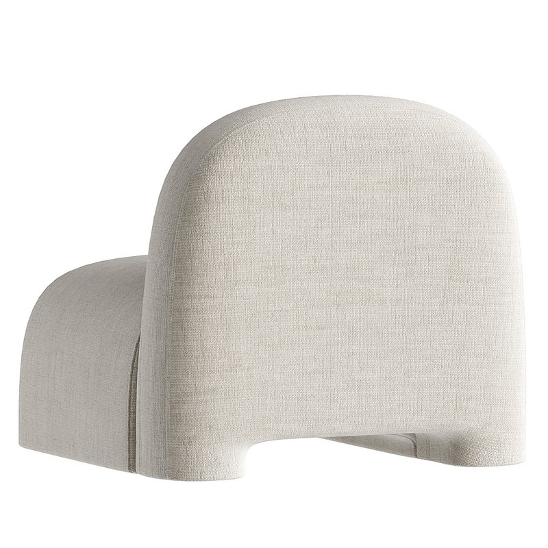 Sosa Armless Brown Bouclet Chair - Image 5