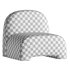 Sosa Armless Brown Bouclet Chair - Thumbnail 4