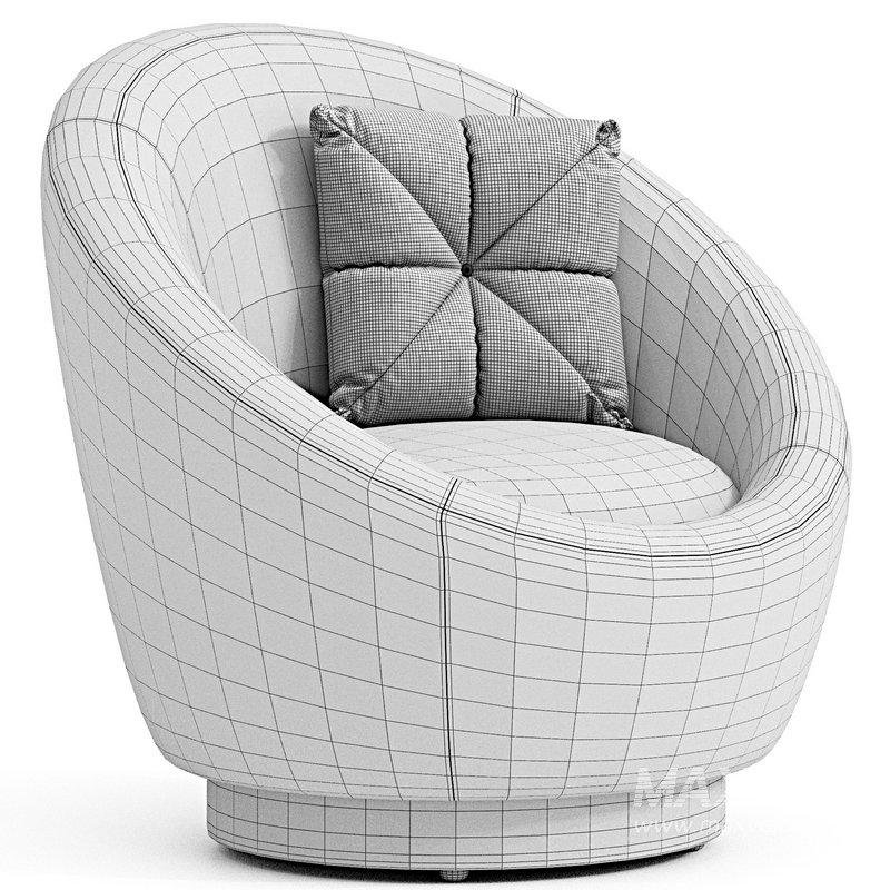 Teston Upholstered Swivel Barrel Chair - Image 2