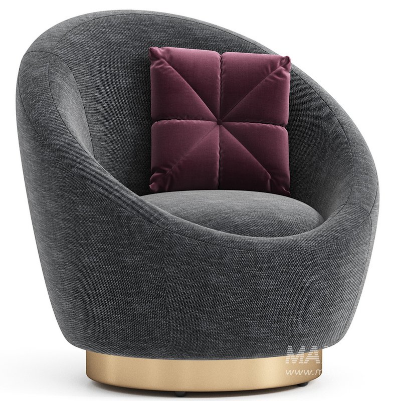 Teston Upholstered Swivel Barrel Chair - Image 3