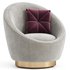 Teston Upholstered Swivel Barrel Chair - Thumbnail 4